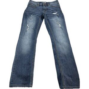 DepartWEST Seeker  Taper Jeans Mens 29x30 Blue Distressed Whisker